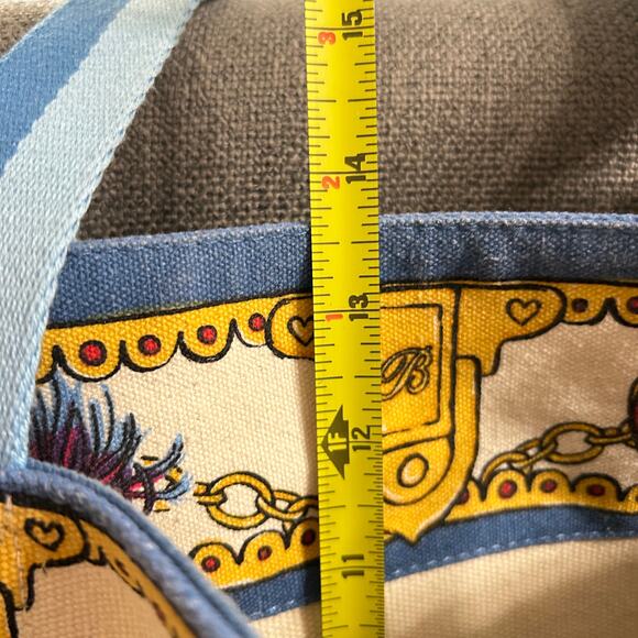 Brighton Large Glittering Love Canvas Tote Jewels Keep Your Spirits Bright 14x16 - Picture 7 of 12